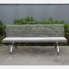 Stainless Steel Park Bench - 304/316 Grade with Backrest