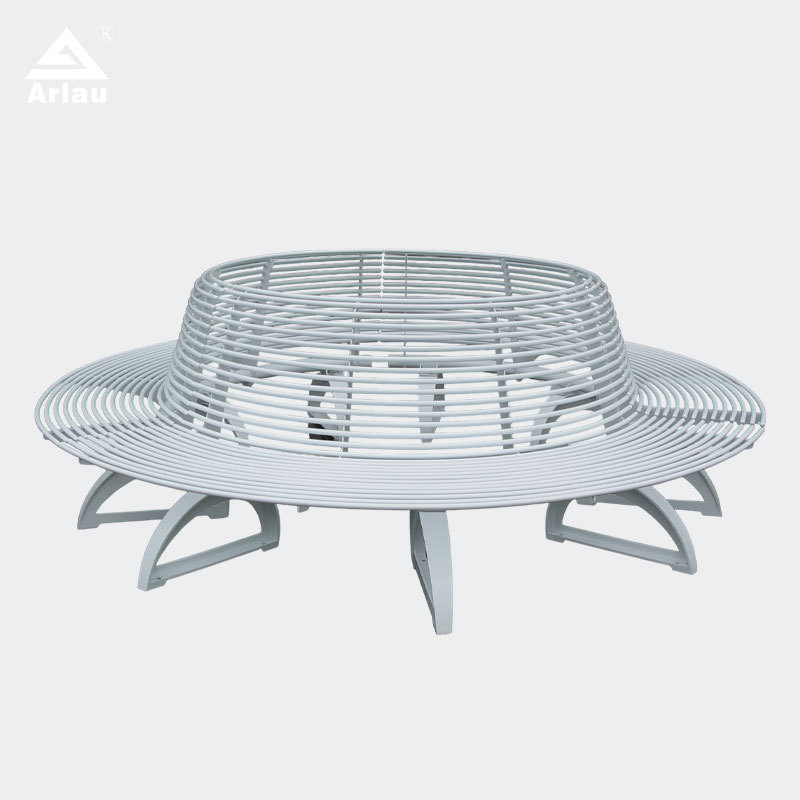 Circular Outdoor Lounge Bench - Multi-Person Round Park Seating