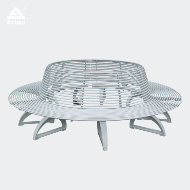 Circular Outdoor Lounge Bench - Multi-Person Round Park Seating