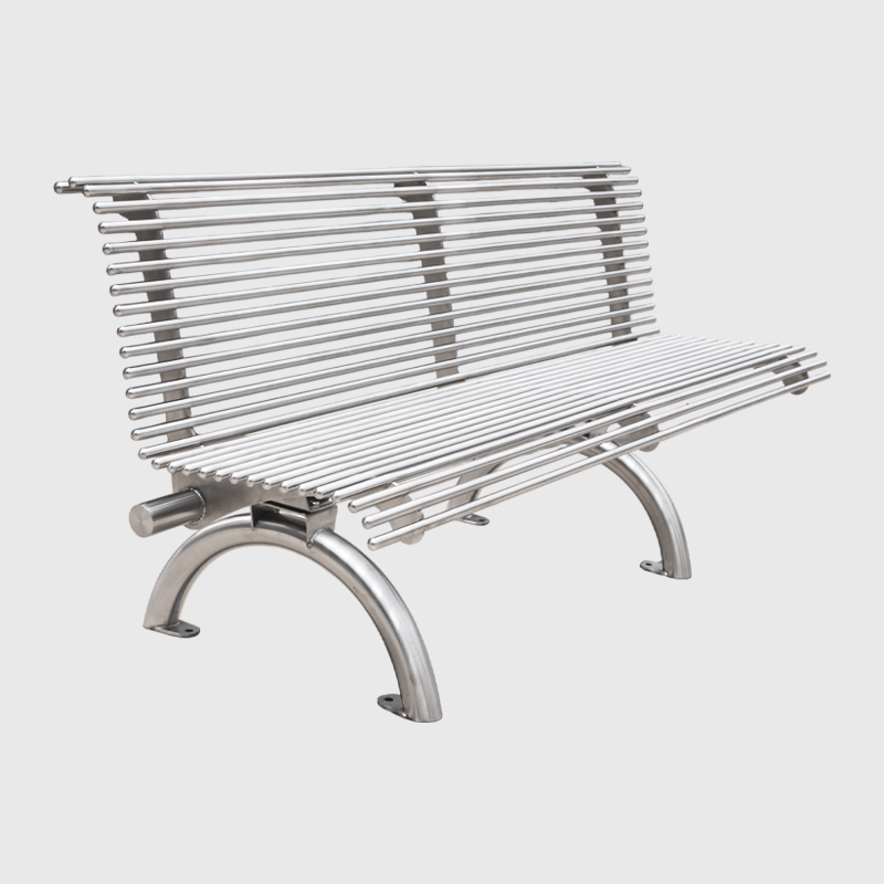 Stainless Steel Park Bench - 304/316 Grade with Backrest