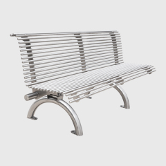 Stainless Steel Park Bench - 304/316 Grade with Backrest