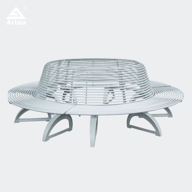 Circular Outdoor Lounge Bench - Multi-Person Round Park Seating