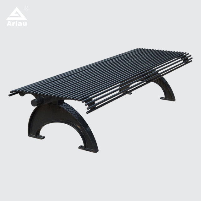 yalau Galvanized Steel Outdoor Bench - Durable Public Seating