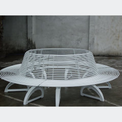 Circular Outdoor Lounge Bench - Multi-Person Round Park Seating