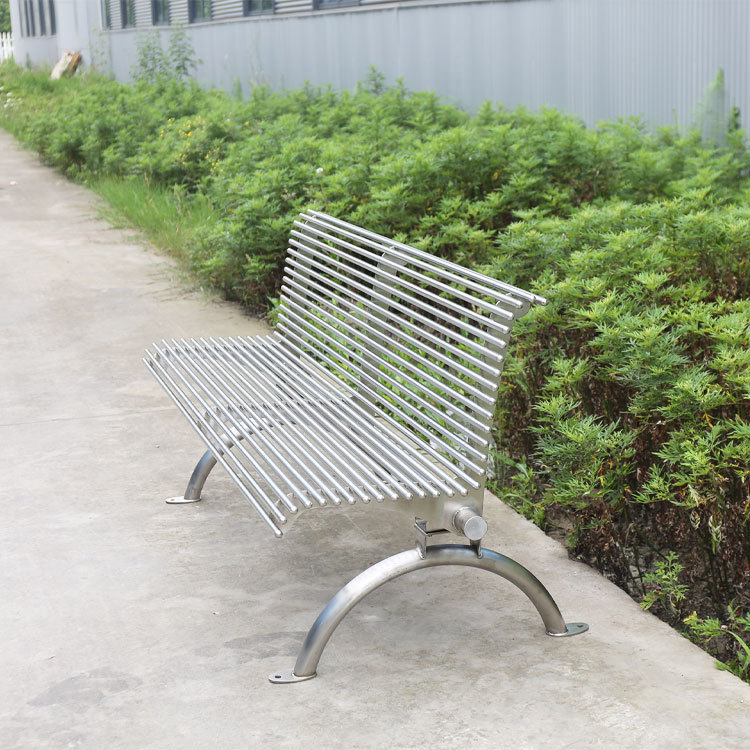 Stainless Steel Park Bench - 304/316 Grade with Backrest