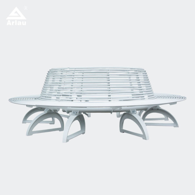 Circular Outdoor Lounge Bench - Multi-Person Round Park Seating