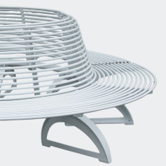 Circular Outdoor Lounge Bench - Multi-Person Round Park Seating