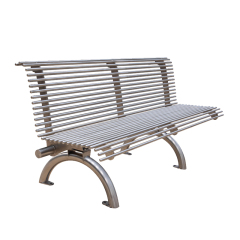 Stainless Steel Park Bench - 304/316 Grade with Backrest