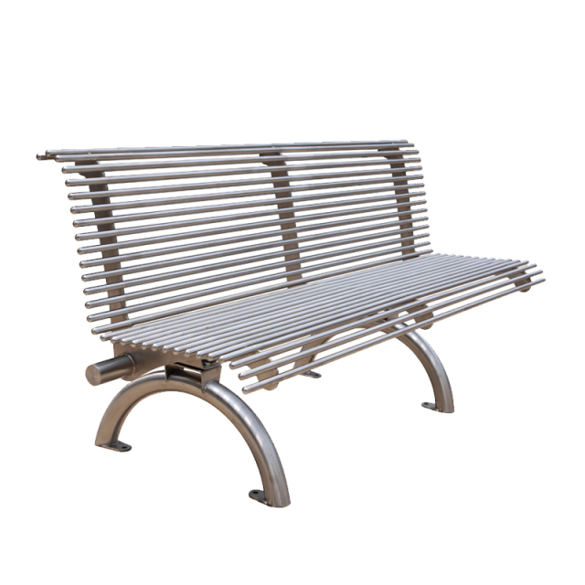 Stainless Steel Park Bench - 304/316 Grade with Backrest
