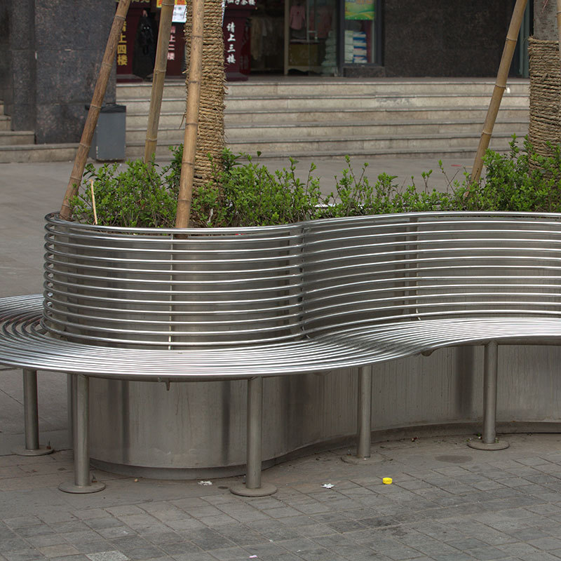 Stainless Steel Tree Bench 304 316 with Backrest – Arlau