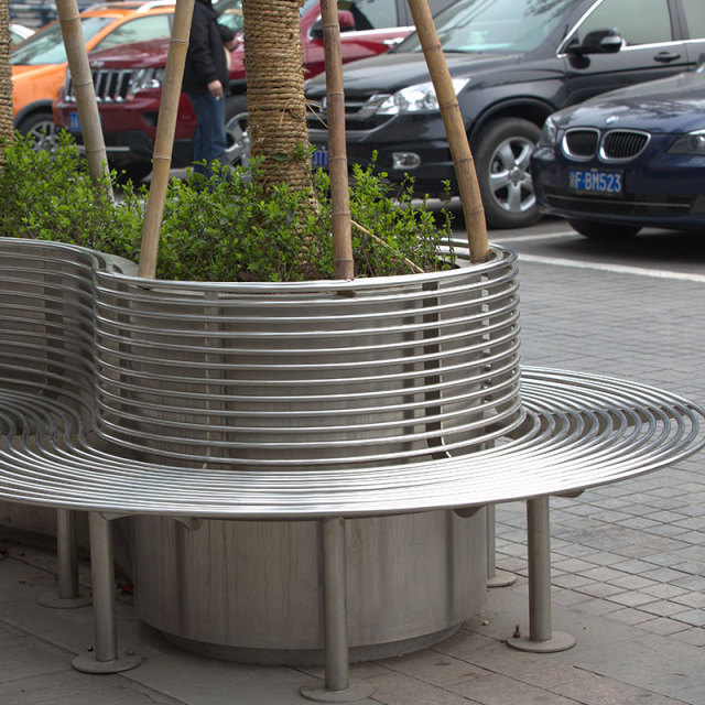 Stainless Steel Tree Bench 304 316 with Backrest – Arlau