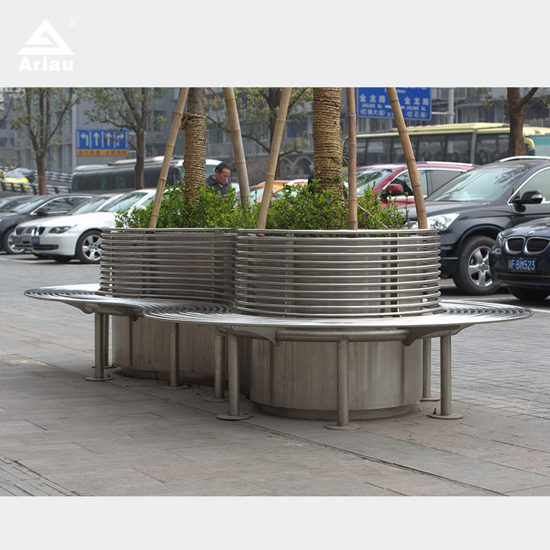 Stainless Steel Tree Bench 304 316 with Backrest – Arlau
