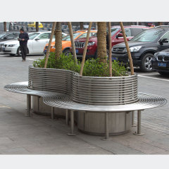 Stainless Steel Tree Bench 304 316 with Backrest – Arlau