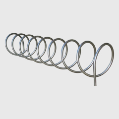 Municipal Bike Parking Racks - Stainless Steel Spiral Design - Arlau