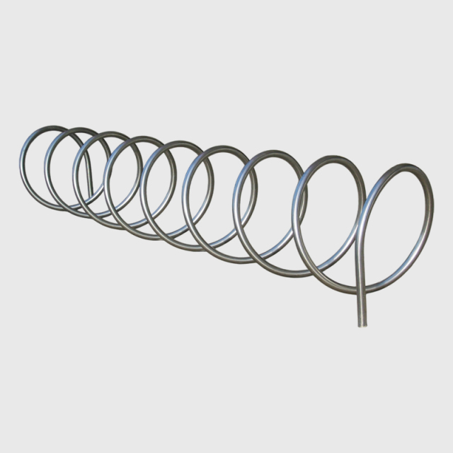Municipal Bike Parking Racks - Stainless Steel Spiral Design - Arlau