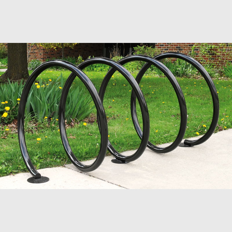 Municipal Bike Parking Racks - Stainless Steel Spiral Design - Arlau