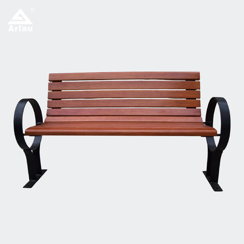 Plastic Wood Steel Outdoor Chair Weatherproof Durable Design