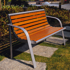 Commercial Outdoor Bench - Hot-Dip Galvanized Steel Frame - Arlau