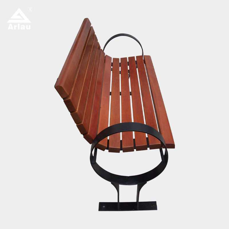 Plastic Wood Steel Outdoor Chair Weatherproof Durable Design