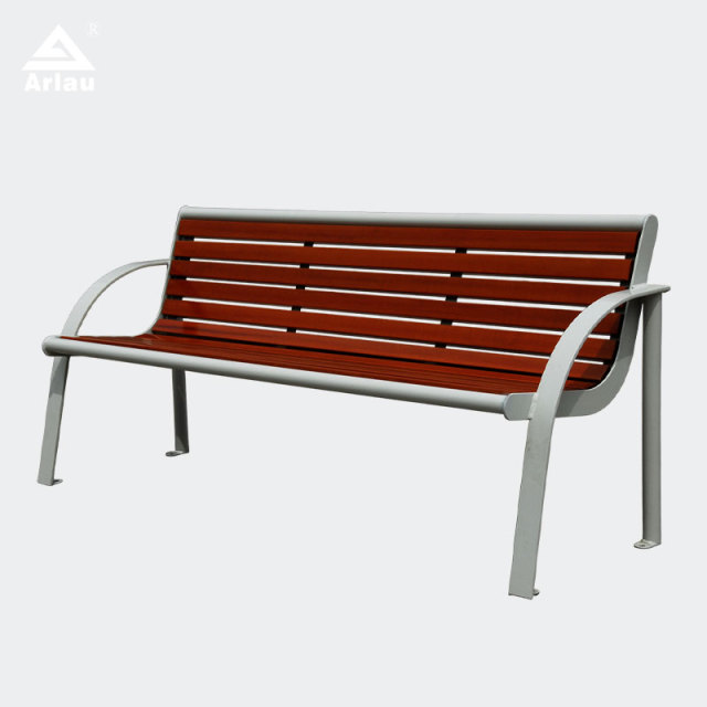 Commercial Outdoor Bench - Hot-Dip Galvanized Steel Frame - Arlau