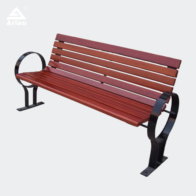 Plastic Wood Steel Outdoor Chair Weatherproof Durable Design