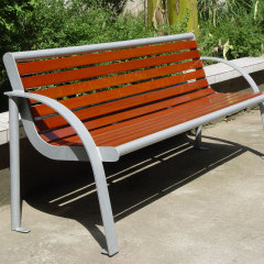 Commercial Outdoor Bench - Hot-Dip Galvanized Steel Frame - Arlau