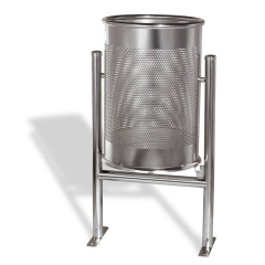 49L Commercial Outdoor Trash Can - Stainless Steel  Anti-Tip