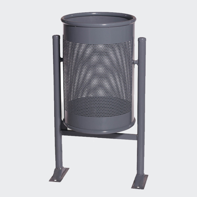49L Commercial Outdoor Trash Can - Stainless Steel  Anti-Tip