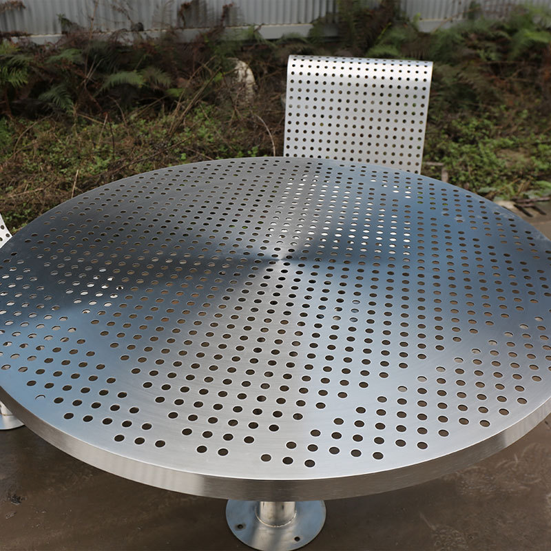 Marine Grade 304 316 Stainless Steel Round Picnic Table