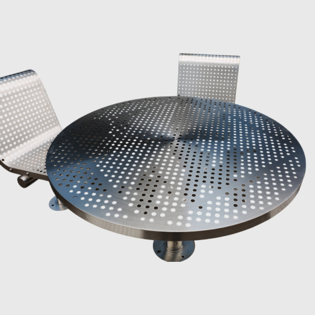 Marine Grade 304 316 Stainless Steel Round Picnic Table