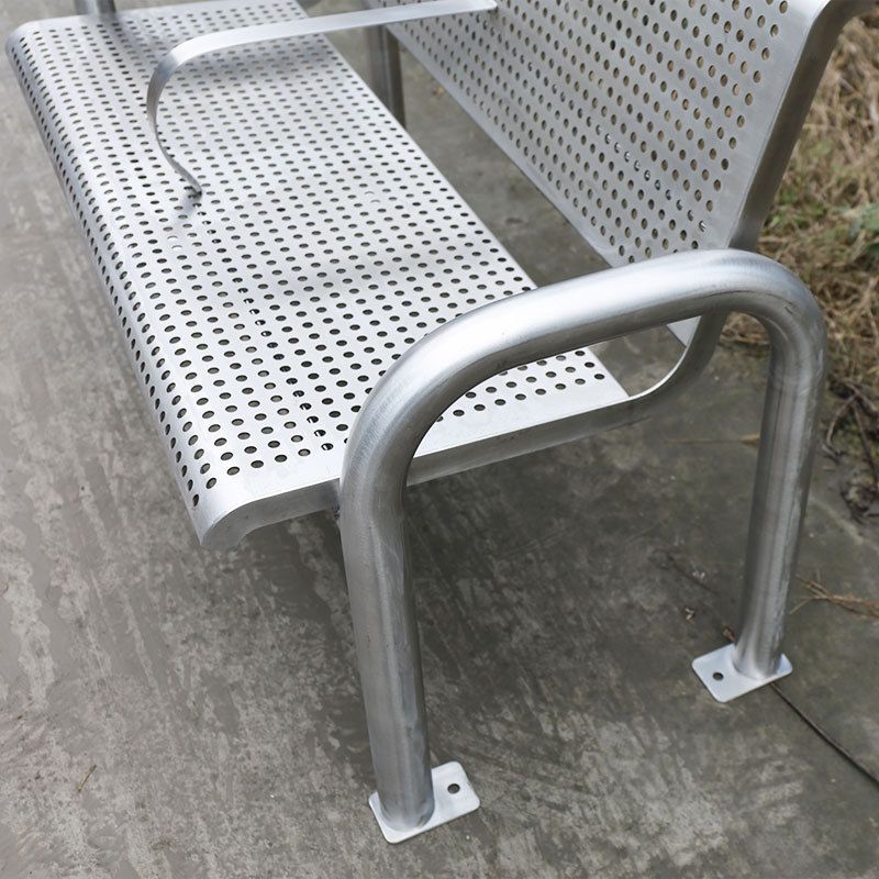 304 Stainless Steel Park Bench - Heavy-Duty Low-Maintenance Seating