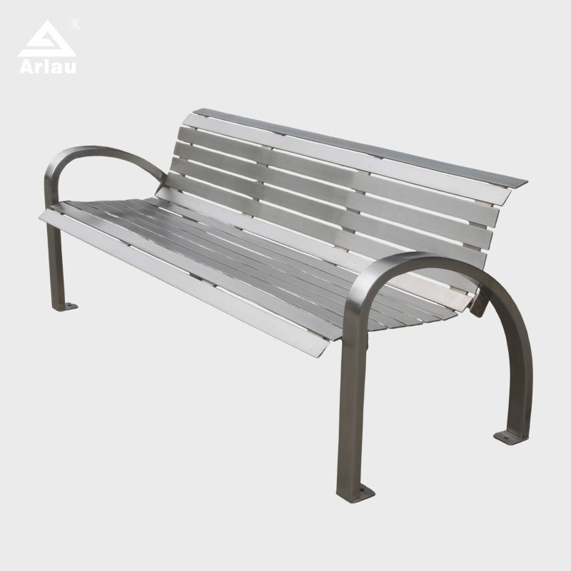 Modern Stainless Steel Outdoor Bench 304-316 Durable Design – Arlau