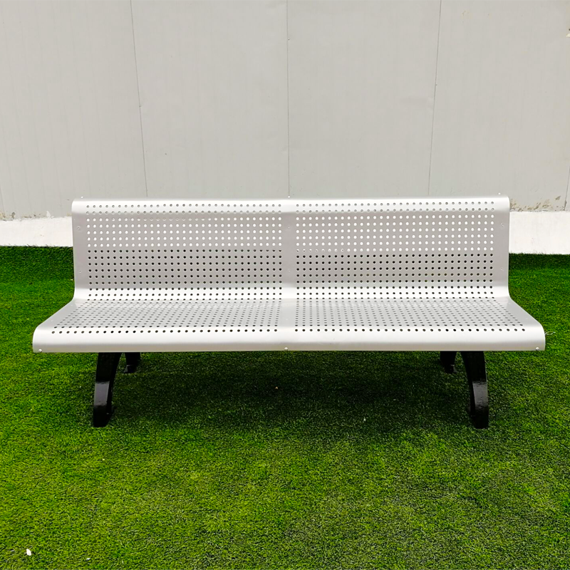 Heavy Duty Cast Iron Bench with Perforated Steel Seat - yalau