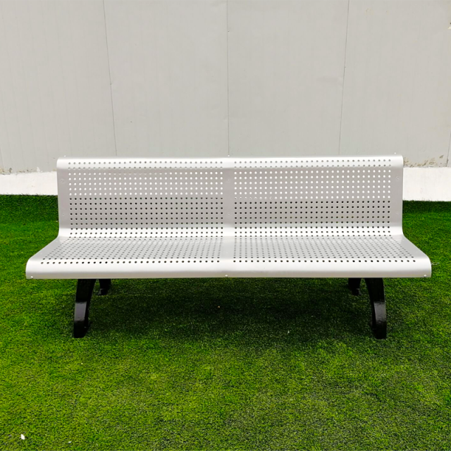 Heavy Duty Cast Iron Bench with Perforated Steel Seat - yalau
