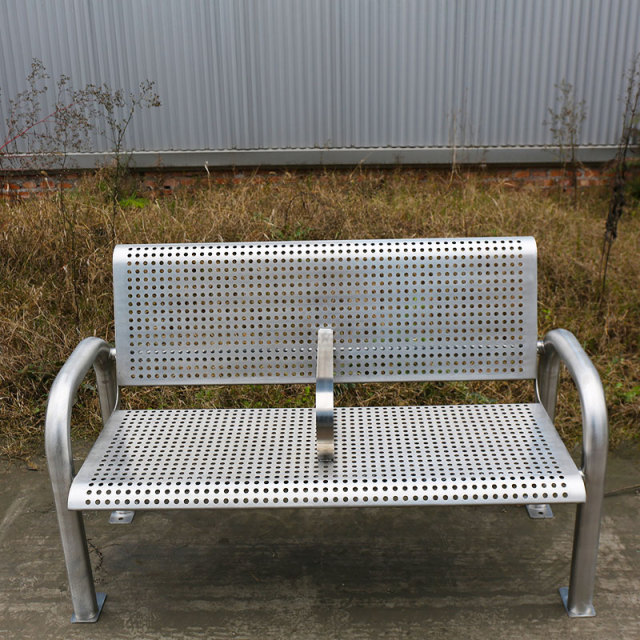 304 Stainless Steel Park Bench - Heavy-Duty Low-Maintenance Seating