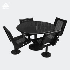 All-Weather Outdoor Dining Set - Perforated Metal Chairs for Patios