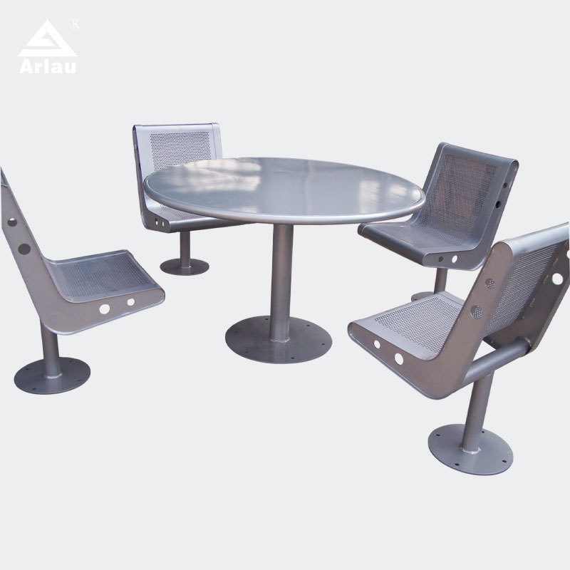 All-Weather Outdoor Dining Set - Perforated Metal Chairs for Patios