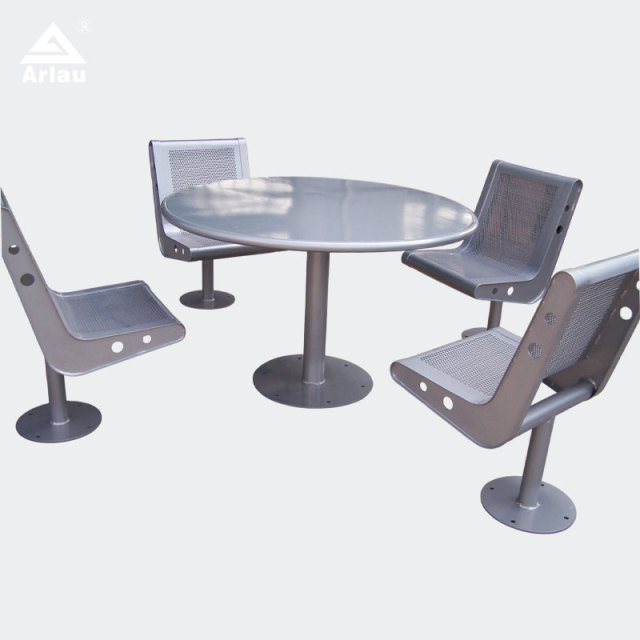 All-Weather Outdoor Dining Set - Perforated Metal Chairs for Patios