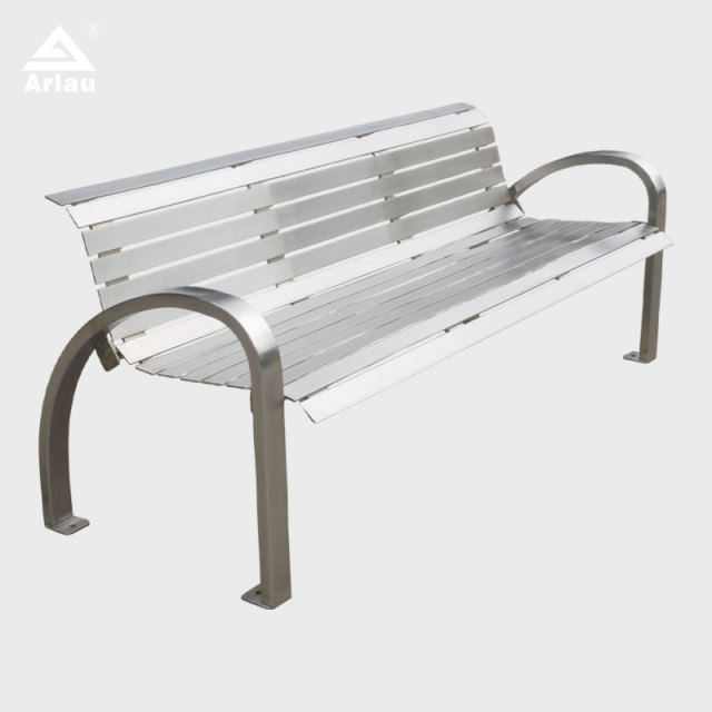 Modern Stainless Steel Outdoor Bench 304-316 Durable Design – Arlau