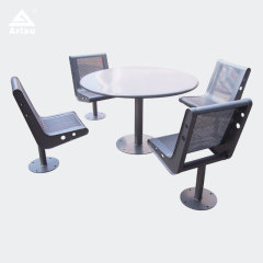 All-Weather Outdoor Dining Set - Perforated Metal Chairs for Patios