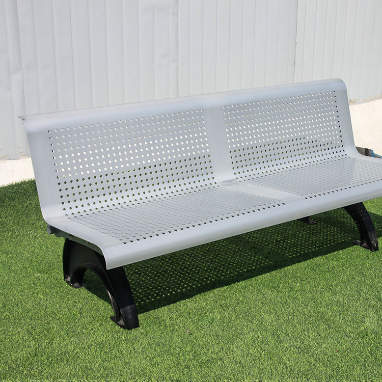 Heavy Duty Cast Iron Bench with Perforated Steel Seat - yalau