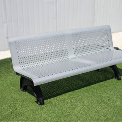 Heavy Duty Cast Iron Bench with Perforated Steel Seat - yalau