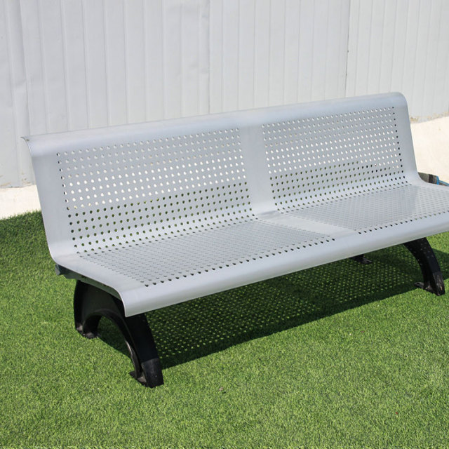 Heavy Duty Cast Iron Bench with Perforated Steel Seat - yalau