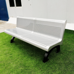Heavy Duty Cast Iron Bench with Perforated Steel Seat - yalau
