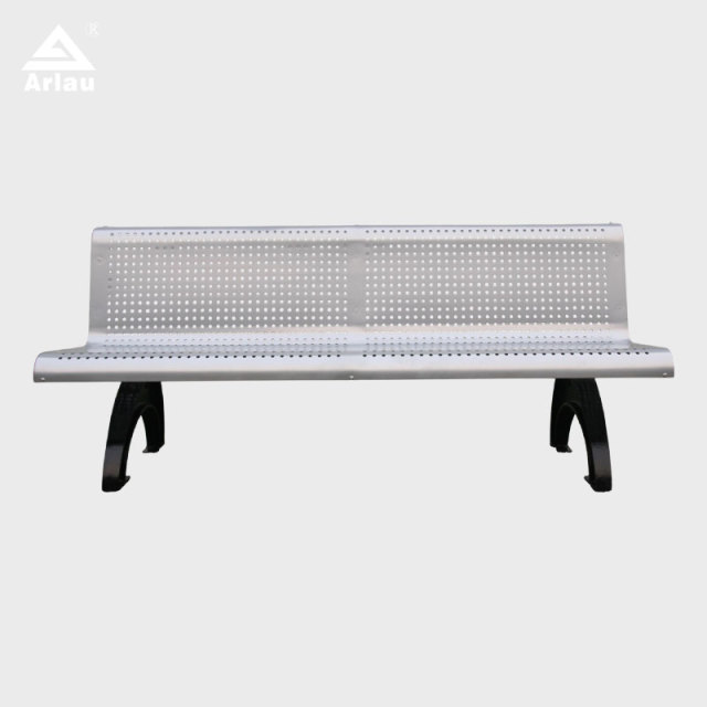 Heavy Duty Cast Iron Bench with Perforated Steel Seat - yalau