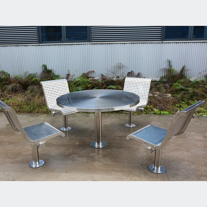 Marine Grade 304 316 Stainless Steel Round Picnic Table