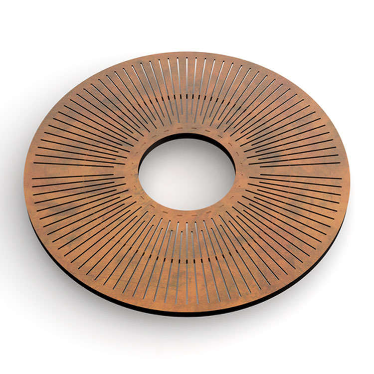 Steel Tree Grille - Natural Rust Finish Design