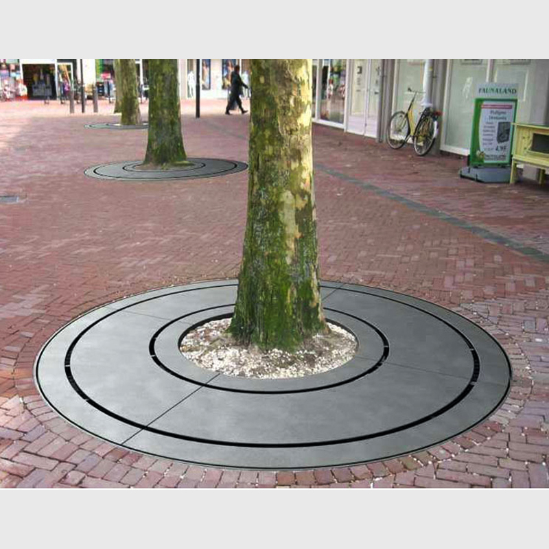 yalau Powder-Coated Tree Grille - Galvanized Steel, Custom Sizes