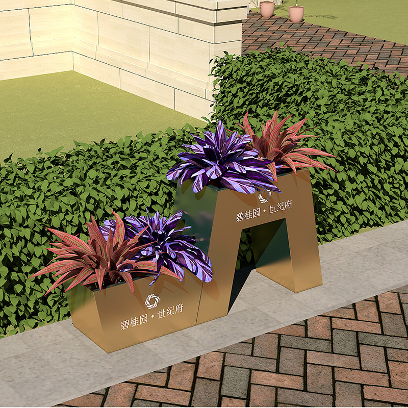 Elastic Long-Line Stainless Steel Commercial Planter Box