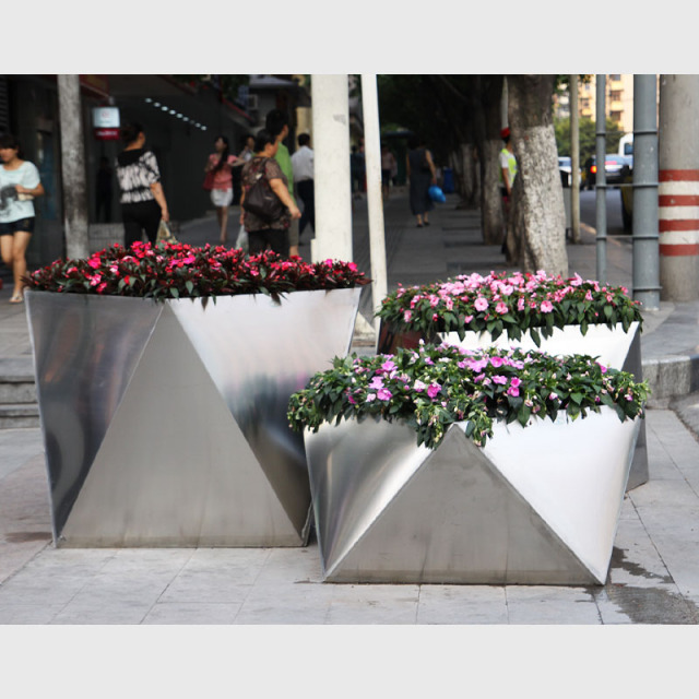 Stainless Steel Commercial Outdoor Planters FB01 Series - Arlau